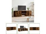 The Living Store Mobile Tv In Rovere Fumé 120X34X37 Cm Materiale In Legno