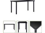 The Living Store Tavolo Da Pranzo Nero 140 X 70 X 75 Cm In Vetro Temperato