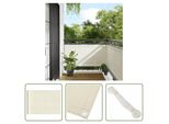 The Living Store Paravento Per Balcone Crema 75X700 Cm 100 % Poliestere Oxford