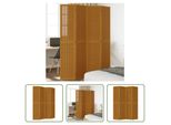 The Living Store Divisorio 4 Pezzi In Legno Massiccio Marrone Paulownia