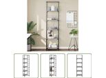 The Living Store Libreria Grey Sonoma 50X33X188,5 Cm Materiale A Base Di Legno