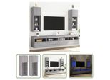 The Living Store Mobili Tv Con Luci Led 2 Pz. Grigio Sonoma 30,5X30X90 Cm