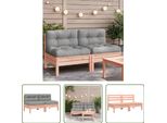 The Living Store Divano Da Giardino Senza Braccioli Con Cuscini 2 Pezzi In Legno Massiccio Di Abete Douglas
