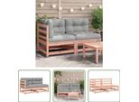 The Living Store Divano Da Giardino Con Cuscini 2 Posti In Legno Massiccio Di Abete Douglas