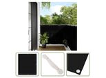 The Living Store Schermo Per La Privacy Del Balcone Nero 120X700 Cm 100 % Poliestere-Oxford