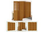 The Living Store 6 Pezzi Divisori Per Ambienti In Legno Massiccio Marrone Paulownia