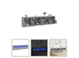The Living Store Credenza Con Luci Led Grigio Sonoma 283X37X67 Cm