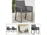 The Living Store Sedie Da Giardino Con Cuscino 2 Pezzi Nero Poly Rattan
