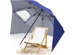Tolletour Ombrellone Da Spiaggia 210Cm Protezione Uv 50+ Inclinabile Con Picchetto A Terra Borsa Di Trasporto Ombrellone Da Spiaggia Idrorepellente Ombrellone Da Giardino Ombrellone Da Giardino Blu