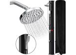 Doccia Solare 60L (Con Copertura Protettiva, Doccetta, Nera) Doccia Da Piscina Doccia Estiva Doccia Da Giardino Doccia Esterna