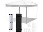Aopunly Gazebo 3X3M Senza Lati, Gazebo Pieghevole Da Giardino, Protezione Uv, Per Giardino Terrazza Festa Bianco