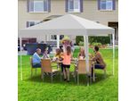 Jayseuw Gazebo Pieghevole 3X3 M Bianco Tenda Da Festa Protezione Uv Regolabile In Altezza Con Borsa Per Il Trasporto, Per Esterni Giardino Campeggio Senza Pareti Laterali