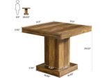 Tavolo Da Pranzo Tribesigns Tavolo Da Cucina Per 4 Persone, Piccolo Tavolo Da Pranzo In Legno, Tavolo In Legno Per Sala Da Pranzo, Piatto, Tavolo 80 X 80 Cm