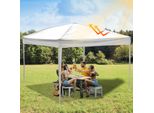 Gazebo Pieghevole Aopunly, Tendone Impermeabile, Gazebo Per Feste Con Protezione Uv, Gazebo Da Giardino Per Feste In Terrazza, Gazebo Pieghevole 3X3M Senza Lati Bianco