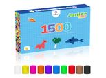 La Manuli Perline Grandi Da Stirare 10Mm - 1500 Pezzi Perline Xl Per Bambini Da 3 Anni, Set Di Ricarica Per Perline Artigianali (Colori Vivaci)