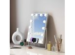 Vanitii Specchio Per Il Trucco Con Illuminazione 30 X 41 Cm Illuminazione A Led 12 Luci Dimmer 3 Modalità Di Colore Specchio Per Il Trucco Bluetooth Ruotabile A 360° Per La Toletta