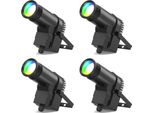 Luce Per Effetti Scenici, Illuminazione Rgbw, Controllo Dmx, Zq07010-4Pcs, Spina Ue