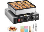 Vevor Mini Pancake Maker Olandese Muffin Waffle Ferro Con 43 Mm Di Diametro, Antiaderente In Acciaio Inox Griglia Poffertjes, Elettrico Mini Pancake Baker Per La Casa Cucina Ristorante