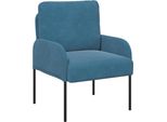 Vidaxl Divani Con Cuscini 55 Cm Blu Compensato