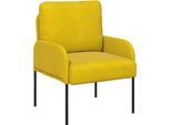Vidaxl Divani Con Cuscini 55 Cm Giallo Compensato