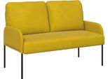 Vidaxl Divani Con Cuscini 110 Cm Giallo Compensato