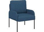 Vidaxl Divani Con Cuscini 55 Cm Blu Compensato