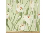 Abakuhaus Arte Da Giardino Tessuto In Raso Al Metro, Bouquet Primaverile Di Crochi Con Petali Freschi E Sani Botanici, 3 M (148 X 300 Cm), Verde Chiaro Crema Arancione