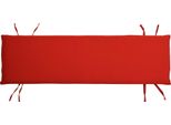 Cuscino Per Panca Da Giardino Teako Design 120 X 40 Cm - Comodo Cuscino Per Panca Da Giardino Ferrara, Adatto Per Uso Esterno, In Vari Colori (Rosso)