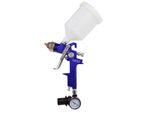 Geko Pistola A Spruzzo Hvlp Con Manometro, Contenitore Da 0,6 L E Ugello Da 1,4 Mm G01182