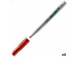 Bic Velleda 1741 Evidenziatore 12 Pz Tipo Di Punta Rosso