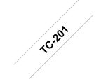 Brother TC201 Cassetta Di Scrittura - Laminata, 12 Mm X 7,7 M, Nero Su Bianco