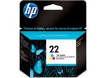 Hp 22 Tri Color Original Ink Cartridge Cartuccia D'inchiostro 1 Pz Resa Standard Ciano Magenta Giallo
