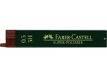 Faber-Castell 120513 Refill Super Polymer Spessore: 0,5 Mm, Durezza: 3H, Nero Brillante