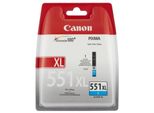 Canon Cli 551XL C W Sec Cartuccia D'inchiostro 1 Pz Originale Resa Elevata Xl Ciano Per Foto