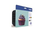 Brother LC123 Value Pack - Nero, Giallo, Ciano, Magenta - Originale - Blister - Cartuccia D'inchiostro - Per Dcp J100,