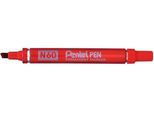 Pentel N 60 Marcatore Permanente Punta Smussata Rosso 12 Pz