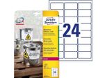Avery L4773-20 Etichetta Autoadesiva Rettangolo Con Angoli Arrotondati Permanente Bianco 480 Pz
