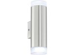 Eglo Lampada Da Parete Per Esterni A Led Riga 1 Argento 6 W 92736