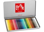 Caran D'ache 666340 Matite Colorate Caran D'ache Pablo, Astuccio In Metallo Da 40 Pezzi