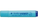 Tratto Video Evidenziatore 12 Pz Punta Smussata Blu