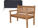 Panca Da Giardino In Teak Teako Design Arezzo - Panca In Legno Massiccio Resistente Alle Intemperie Con Braccioli Da 120/150/180 Cm (120 Cm, Nero)