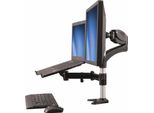 Startech.Com Armunonb Supporto Da Tavolo Per Tv A Schermo Piatto 68,6 Cm (27") Alluminio, Nero Scrivania"