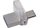 Kingston Technology Datatraveler Microduo 3C 128GB Unità Flash Usb Usb Type-A / Usb Type-C 3.2 Gen 1 (3.1 Gen 1) Argento