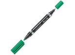 Staedtler Lumocolor Duo Marcatore Permanente Punta A Ogiva/Sottile Verde 1 Pz
