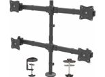 Startech.Com Armquad Supporto Da Tavolo Per Tv A Schermo Piatto 68,6 Cm (27") Nero"