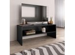 The Living Store Mobile Tv Nero 100X40X40 Cm Materiale Legno