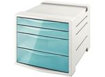 Esselte 626284 Cassettiera Esselte Colour'ice, 4 Cassetti, Blu/Grigio Chiaro