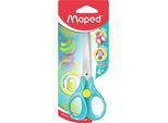 Maped 473110 Forbici Da Cancelleria Forbici Per Attività Manuali Taglio A Zig Zag Acciaio Inossidabile, Turchese, Giallo