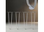 Mucola Gambe Del Tavolo Set Di 4 Gambe A Forcina Telaio Del Tavolo Tavolo Corridori Tavolo Da Pranzo Gamba Del Tavolo - Acciaio 2 Montanti 25CM