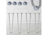 Mucola Gambe Del Tavolo Set Di 4 Gambe A Forcina Telaio Del Tavolo Tavolo Corridori Tavolo Da Pranzo Gamba Del Tavolo - Acciaio 2 Montanti 20CM